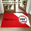 Crystal Velvet Square Rug Custom NamePSV Eindhoven FC Pattern Non Slip Home Floor Decor Rug