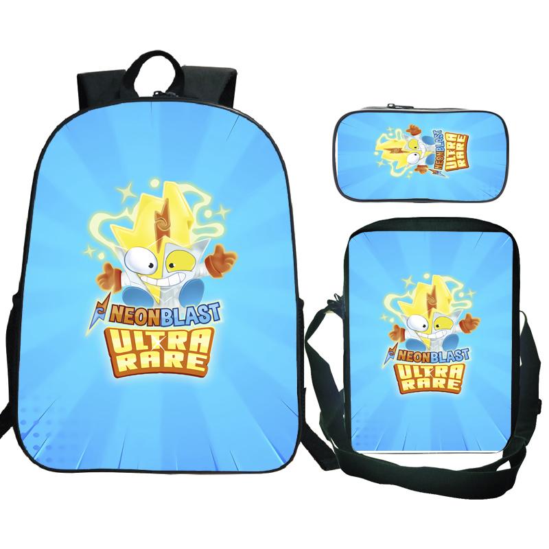 3Pcs/set Superzings Kazoom Kids Backpack Superthings Teenager Students Schoolbag Rucksack Children Laptop Daypack