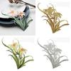 Chinesischer Traditioneller Stil Orchideen Stickerei Aufnäher Aufnäher zum Aufnähen Bastelartikel Bekleidungszubehör