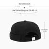 Casual Wear Cotton Brimless Hat Solid Color Vintage Brimless Skullies Cap Breathable Beanie Cap Unisex