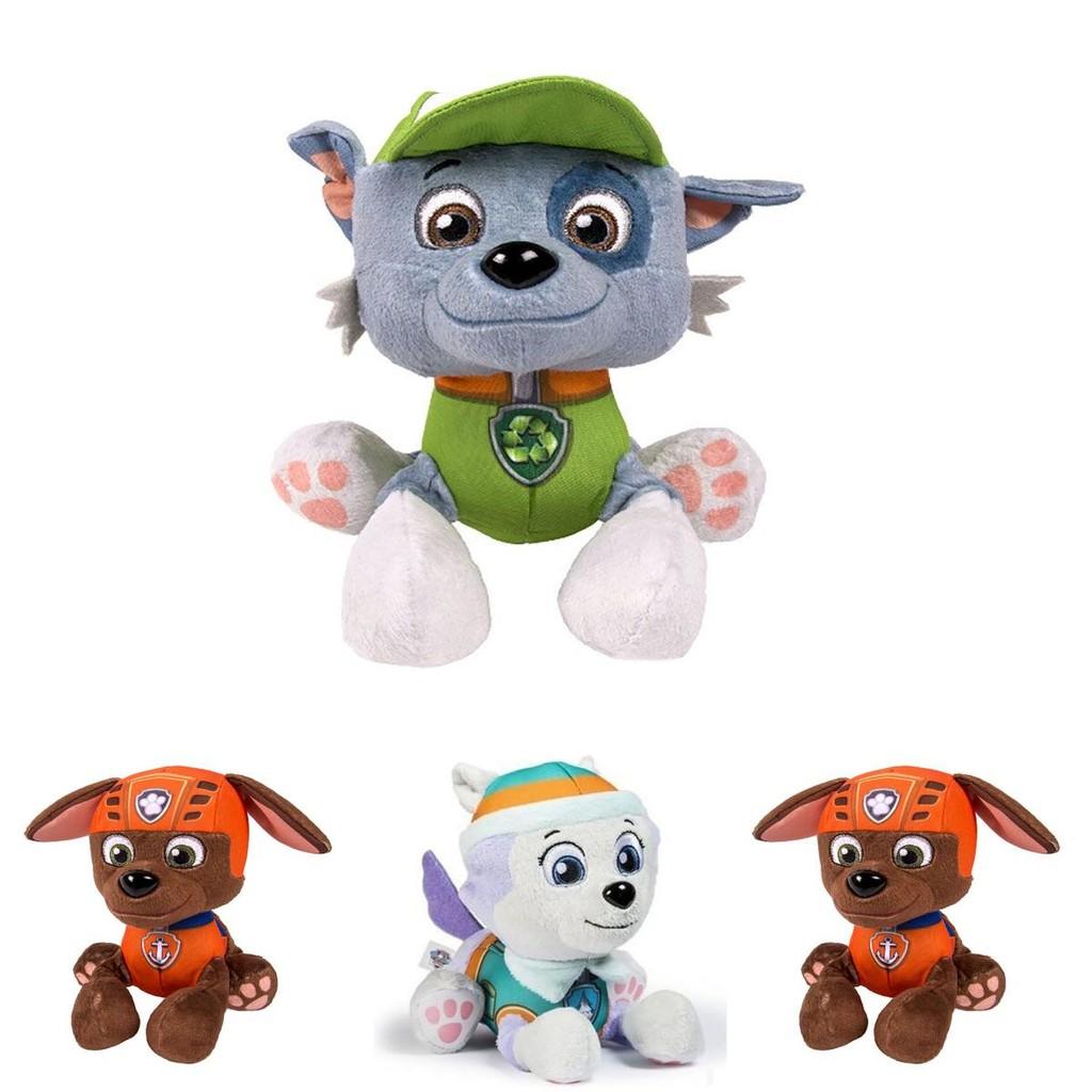 Urocze pluszowe zabawki Psi Patrol z Ryderem, Marshallem, Rubblem, Chase'em, Rocky'm, Zumą, Skye