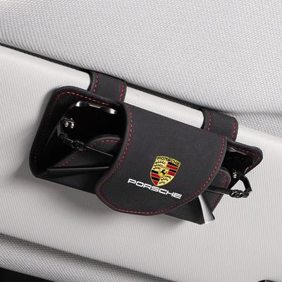 Pouzdro na brýle do auta Klipy na box pro uložení slunečních brýlí na sluneční clonu Pro Porsche Cayenne Panamera Macan Boxster 911 Carrera 928 944 Příslušenství