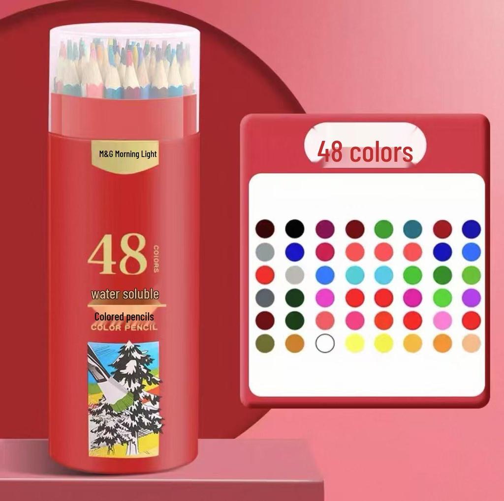 Morning Light Oil-Based & Water-Soluble Colored Pencils – 24 Erasable and 36 Hand-Painted Shades for Students