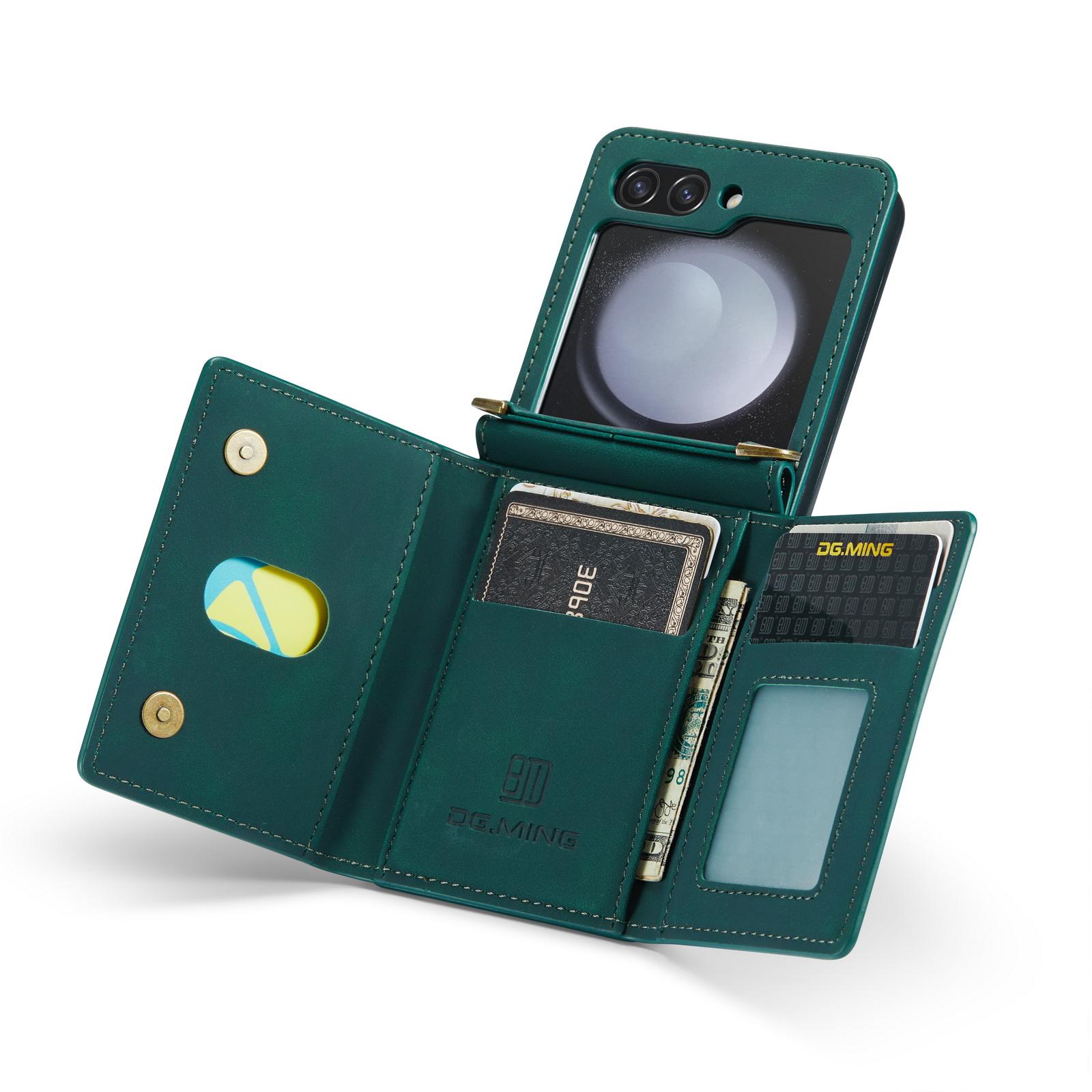 

Портативный чехол-держатель для карт для Samsung Galaxy Z Flip 5 3 Flip5 Flip4 Flip 4 Flip3 Zflip5 5G, деловой чехол-кошелек с функцией кошелька for Samsung Z Flip 3