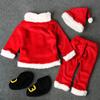 [monoii] Santa Cosplay Baby Kigurumi Santa Costume, Fluffy Christmas Outfit for Boys, Santa Claus Costume, D555