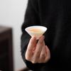 Handmade Raw Ore Suet Jade White Porcelain Hat Cup Ceramic Tea Cup Small Teacup Kung Fu Tea Set Cup Dehua White Porcelain
