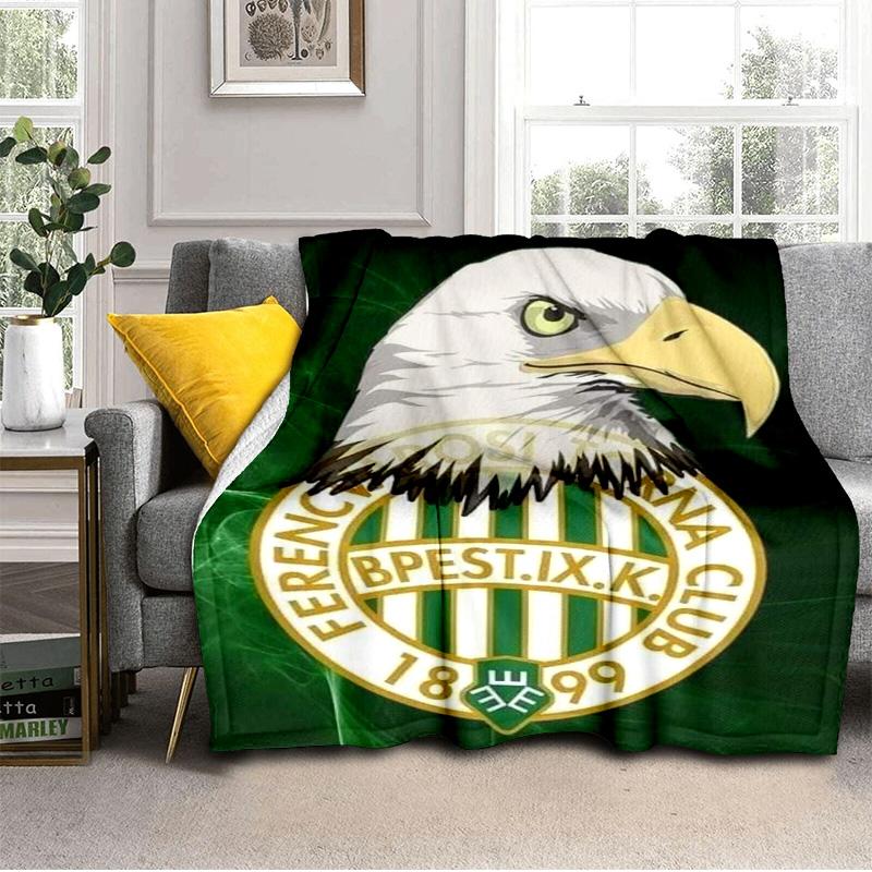 Ferencvaros TC Fußballverein Decke Outdoor Flanelldecke für Camping, Wandern, Gartenpartys, Picknick-Zubehör, Geschenk für Familie und Freunde