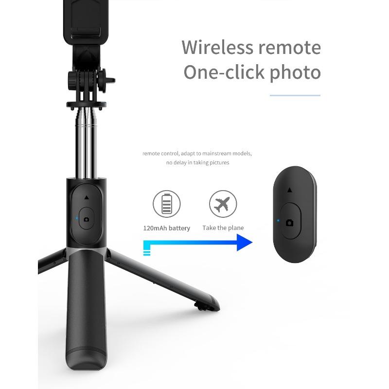 40 Inch Mobile Phone Selfie Stick Tripod, Retractable Selfie Stick All-in-one Smartphone Tripod with Wireless Remote Control 360° Rotation