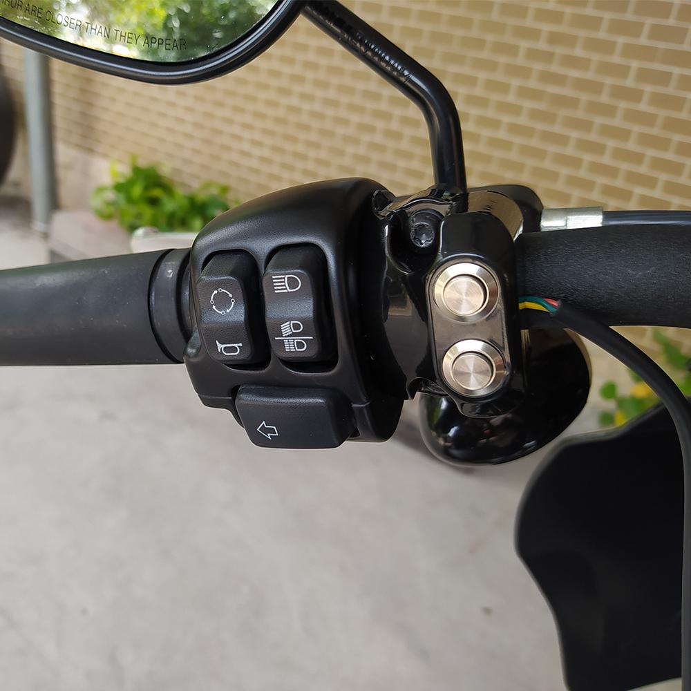 2 Button 3 Wire Handlebar Air Ride Switch Suspension Control Bar Switch for Harley Dyna Softai Sportster Street Glide Cafe Racer