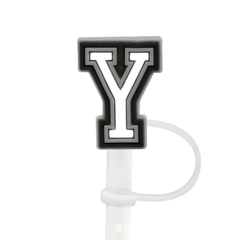 1Pcs Letter Silicone Straw Covers Cap Compatible With Stanley 30&40Oz Cup10Mm Straw Toppers Reusable Dust-Proof Straw Caps