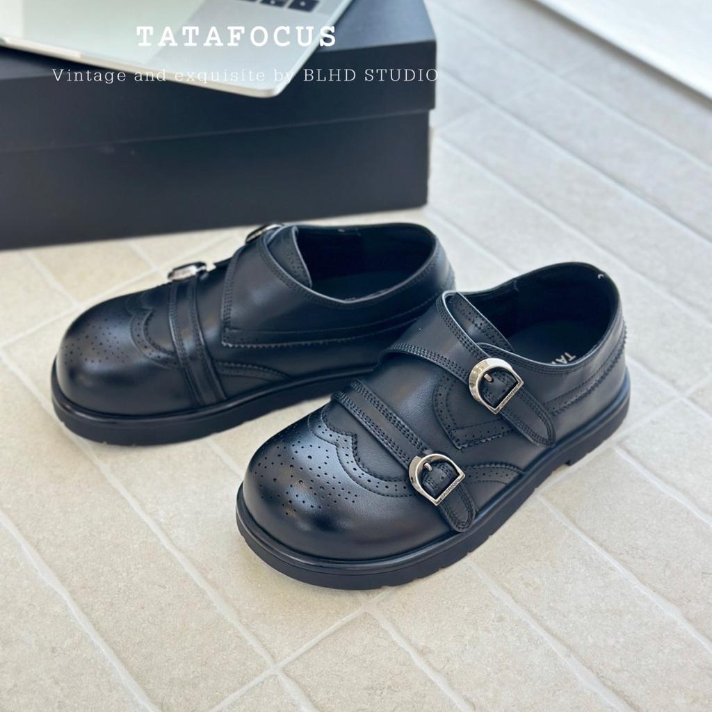 2025 New Thick-soled Heightening Loafers Women's Leather Versatile Autumn New Retro Casual Sports Shoes