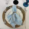 10PCS Decoration Mariage Gauze Crepe Cloth Napkins Pure Cotton Fabric Wedding Decor Everyday Use Dinner Tea Towel Table Village