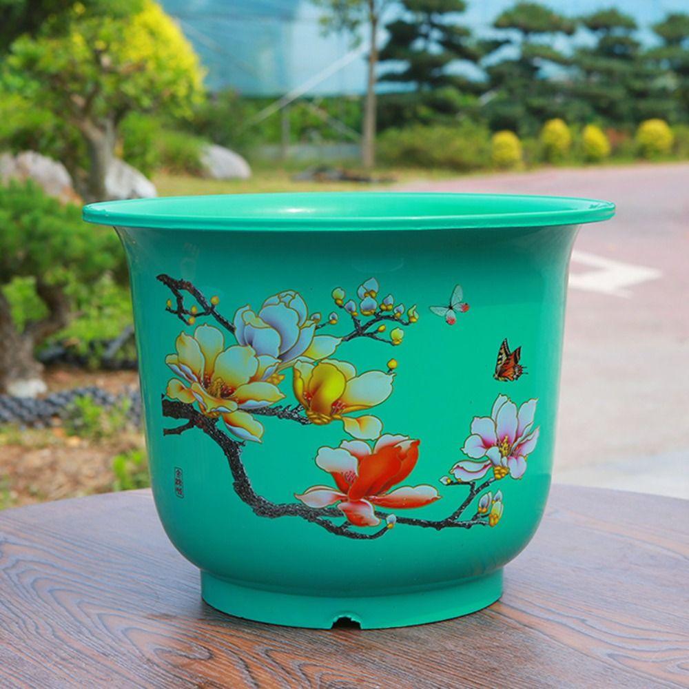 Resin Flower Pot Breathable Decorative Pots Garden Flowerpot