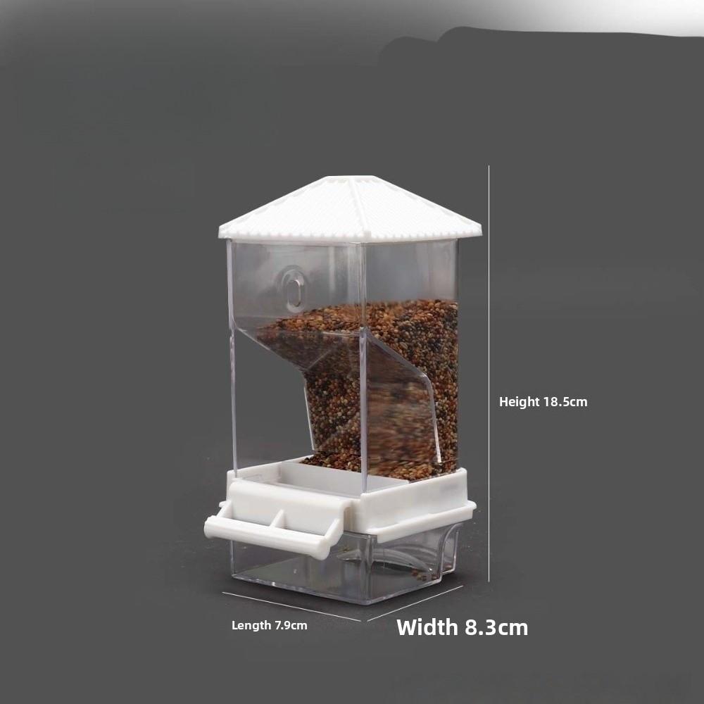 New Automatic Bird Feeding Bowl No Mess Large Capacity Parrot Feeder Easy Clean Transparent Food Container For Small Birds