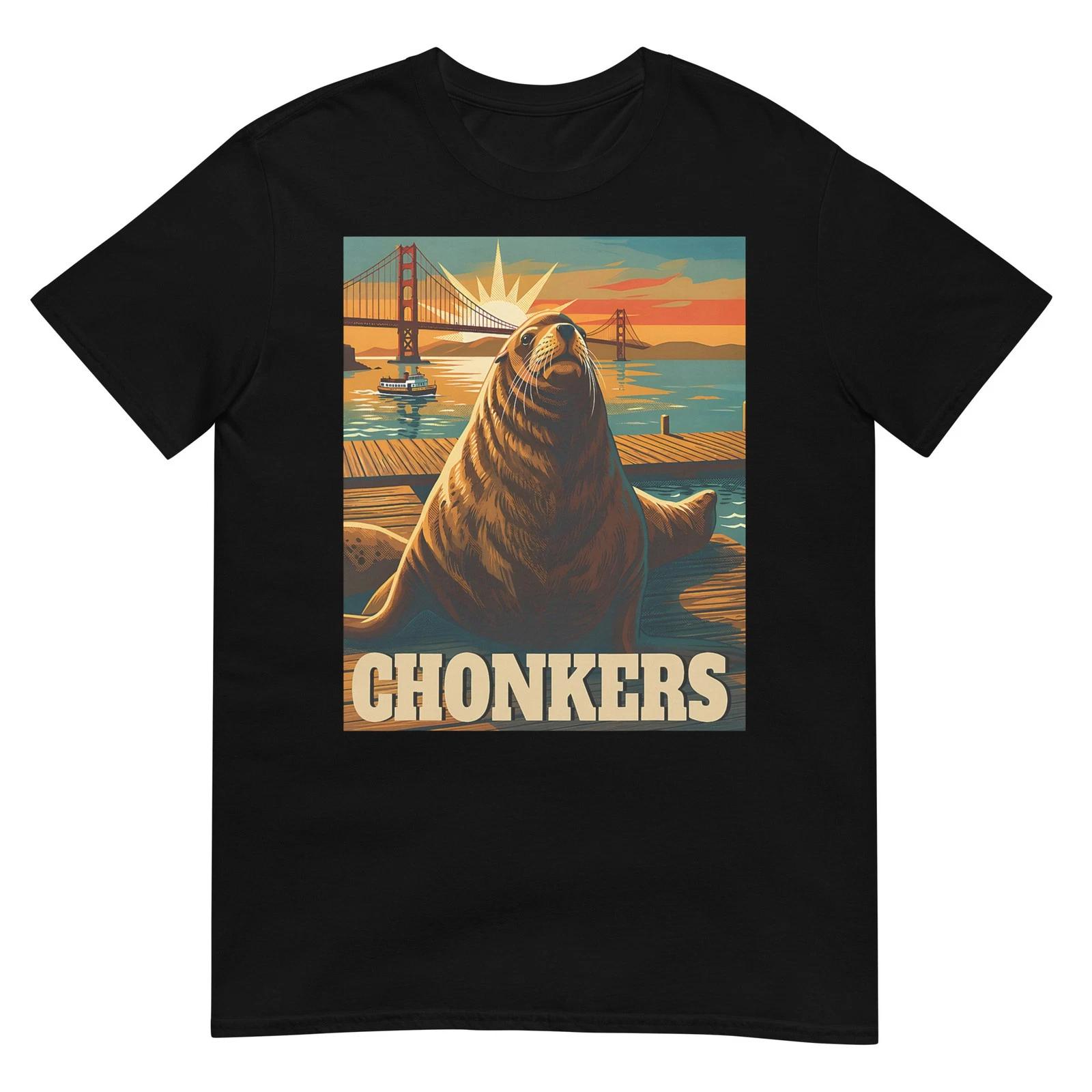Chonkers Funny Sea Lion School Summer Mode Beach Vacay T-Shirt S