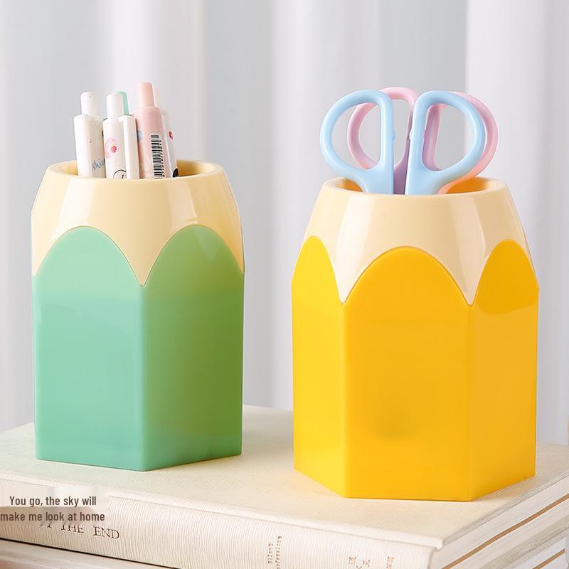 Large Capacity Dustproof Creative Pen Holder for Desk Storage