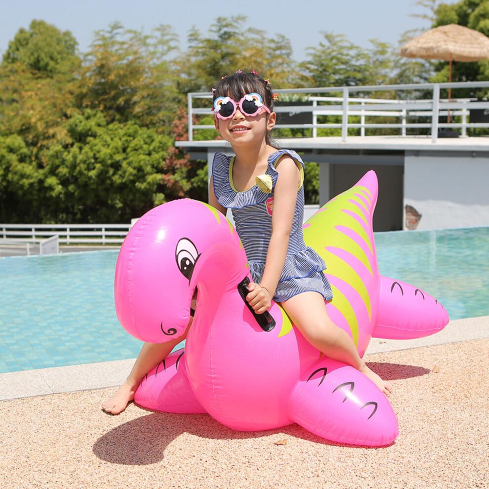 Bouée gonflable dinosaure flottante pour piscine, expérience stable pour enfants et adultes, double poignée gonflable pour s'amuser dans la
