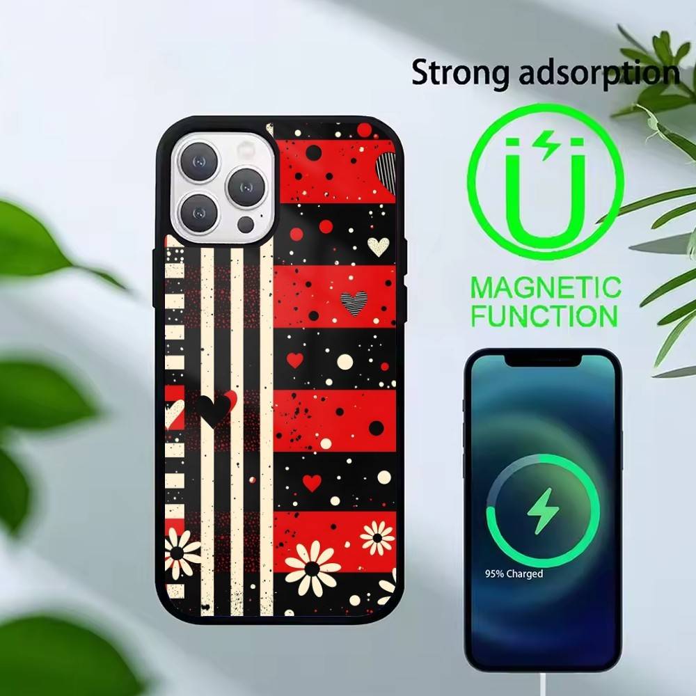 Y2k I-INS Graffiti Phone Case For iPhone 17,16,15,14,13,Pro,Max,Plus,Magnetic For Magsafe Wireless Charging