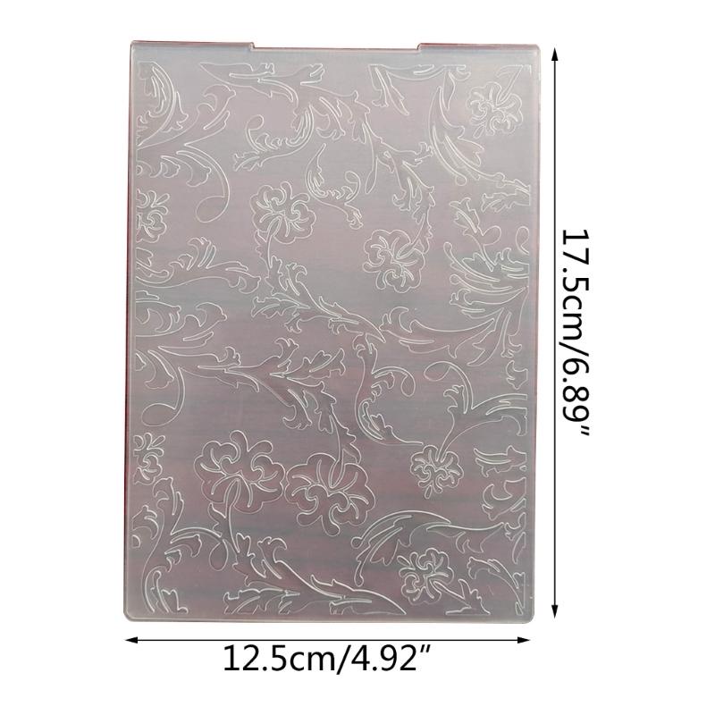 Plastic Embossing Cuts Rectangle Daisy Flower Script Die Stencils for DIY Crafts