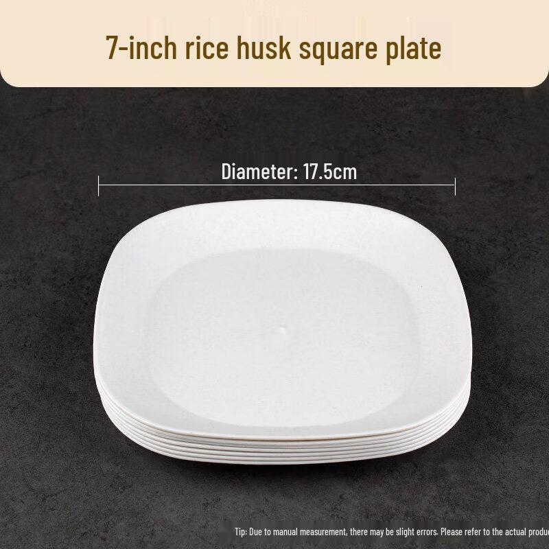 ZISIZ Eco-Friendly Disposable Rice Husk Plates