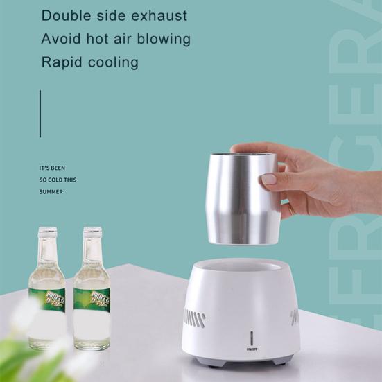 Portable Mini Electric Drink Cooler Cup Car Home Summer Instant Cooling Freezer