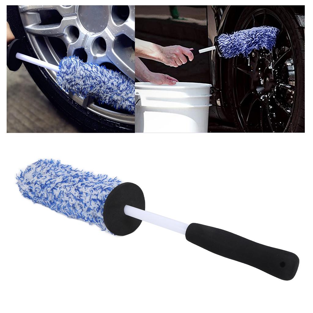 Car Wheel Tire Cleaning Brush Microfib Soft Multipurpose for Exhaust Bump Mudguard