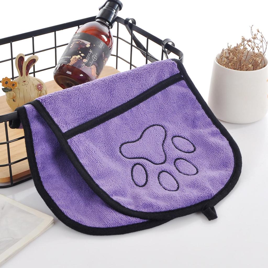 Serviette de bain pour animaux à séchage rapide - Fibre absorbante, ne peluche pas, pour chiens et chats