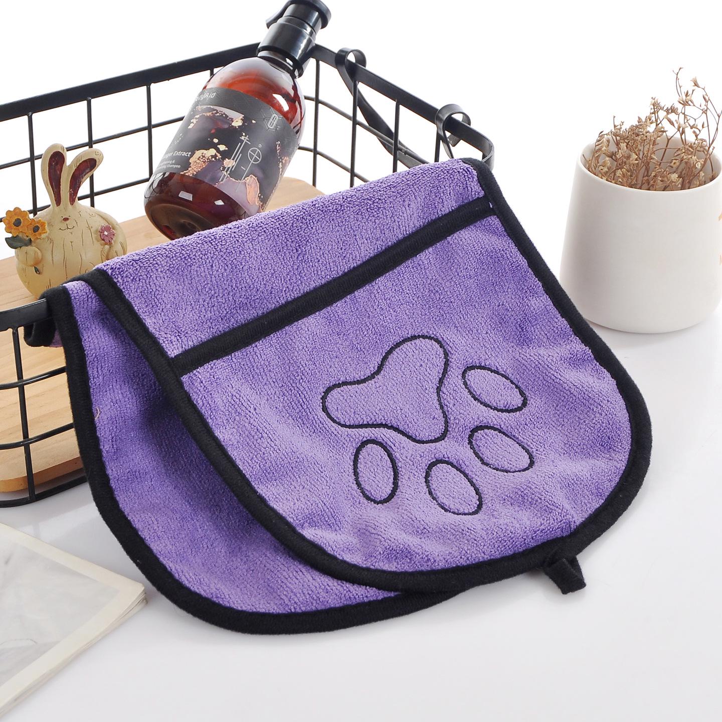 

Quick-Dry Pet Bath Towel - Non-Shedding, High Absorption Fiber for Dogs & Cats 23x65 темно-фіолетовий колір