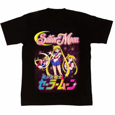 Japans Sailor Moon T-shirt Unisex Katoen Klassiek T-shirt Zomer Nieuw Retro Heren- en Dames Streetwear