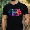 T-Shirt Herren Neon Eule Motiv Baumwolle Größe XS bis 5XL