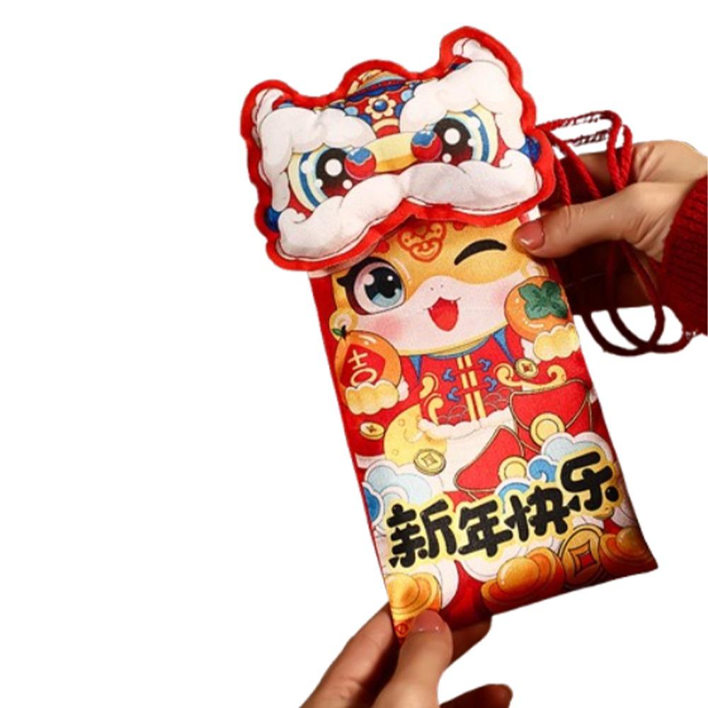 Chinese Style 2025 Snake Year Red Envelopes Blessing Messenger Bag Red Packet  Wedding Birthday