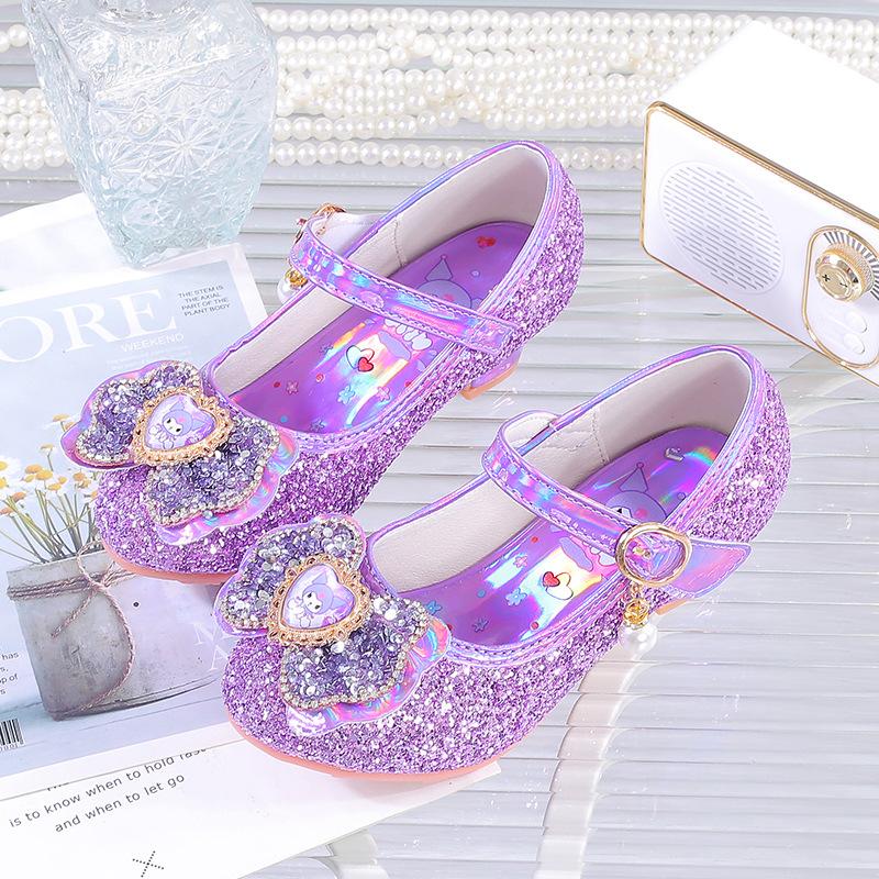 

Туфли принцессы для девочек, детские туфли на высоком каблуке, летние кожаные туфли, летние хрустальные туфли со стразами для платья, сценическая обувь для маленькой девочки 33 (shoe inner length 21CM) фиолетовый