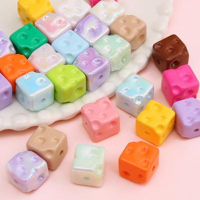 Acrylic Beaded Colorful Phone Chain & Cheese Cube DIY Bracelet Accessories