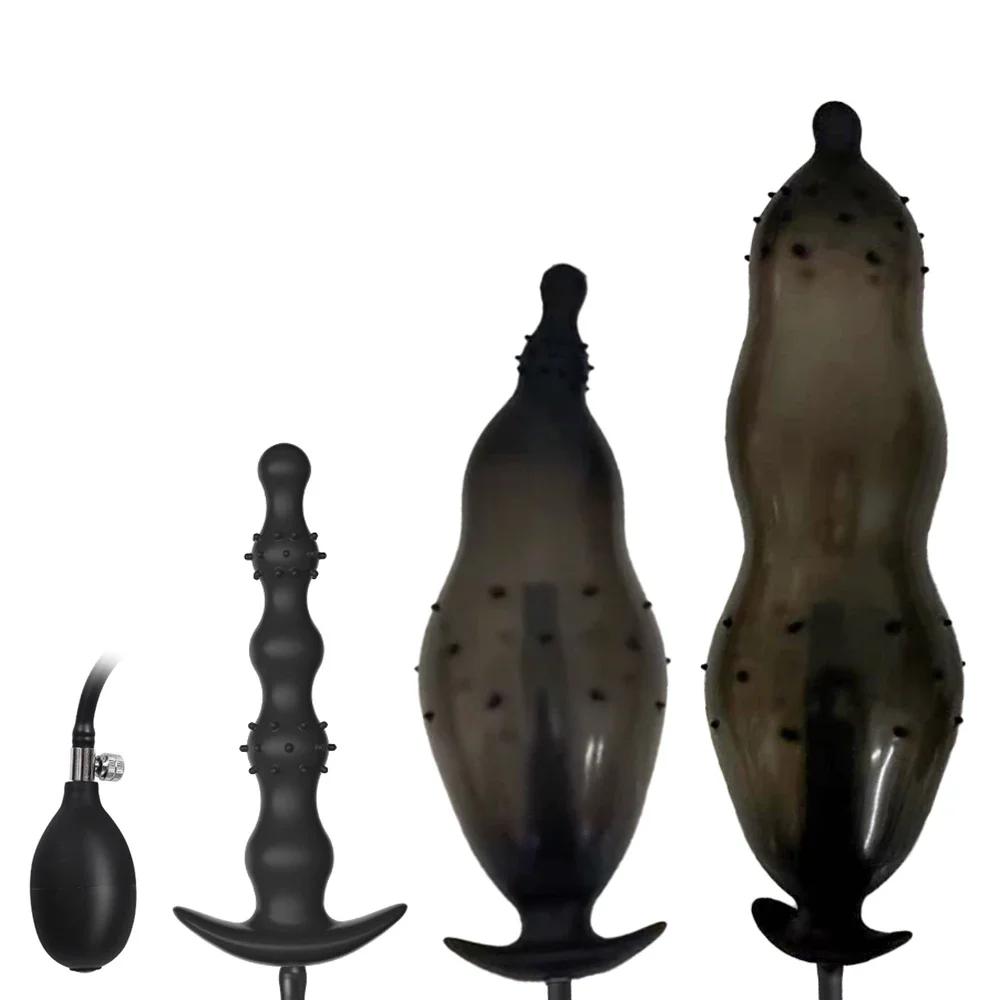Inflatable Anal Plug Dilator Prostate Massager Buttplug Extra Large Inflat Dildo Anal Pump Adult Supplies Sex Toys For Women Men