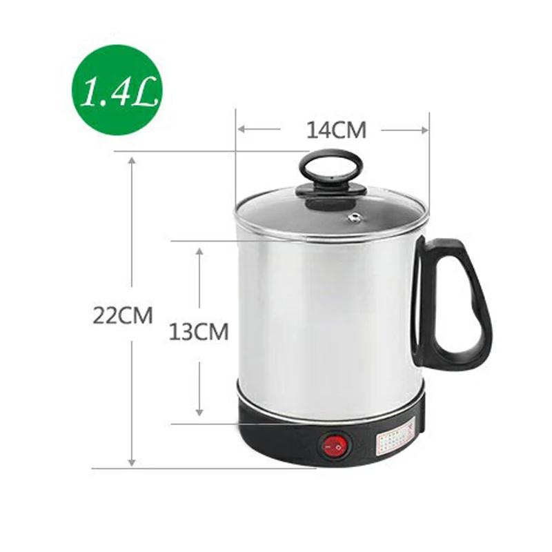 

Электрический чайник из нержавеющей стали, водонагреватель, заварочный чайник, портативный дорожный мини-нагреватель для приготовления пищи, лапшеварка