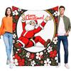 Cozy Christmas Blanket Soft Flannel Throw for Holiday Decor Perfect for Sofa and Bed, Festive Santa Claus Design, Great Gift for