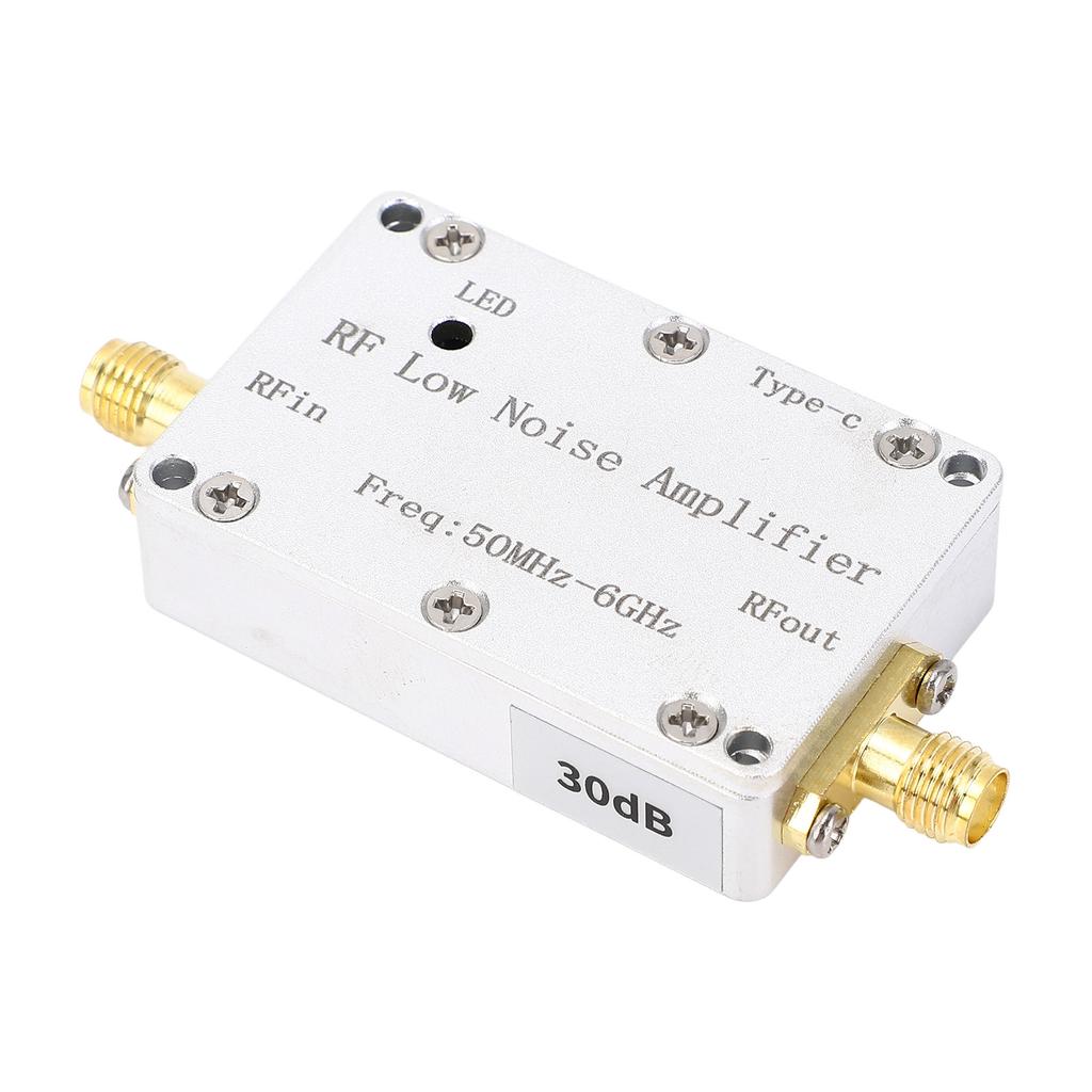 30dB Low Noise Receiving Module 50MHz 6GHz RF Switch Module Cover P VHF UHF S L C Bands 5V Single Power Supply