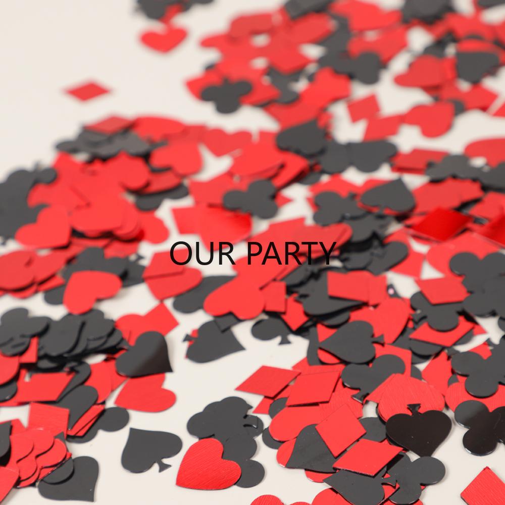 30g/bag Casino Las Vegas Poker Sequin Confetti Game Night Theme Table Scatter for Adults Boy Birthday Wedding Party Decoration