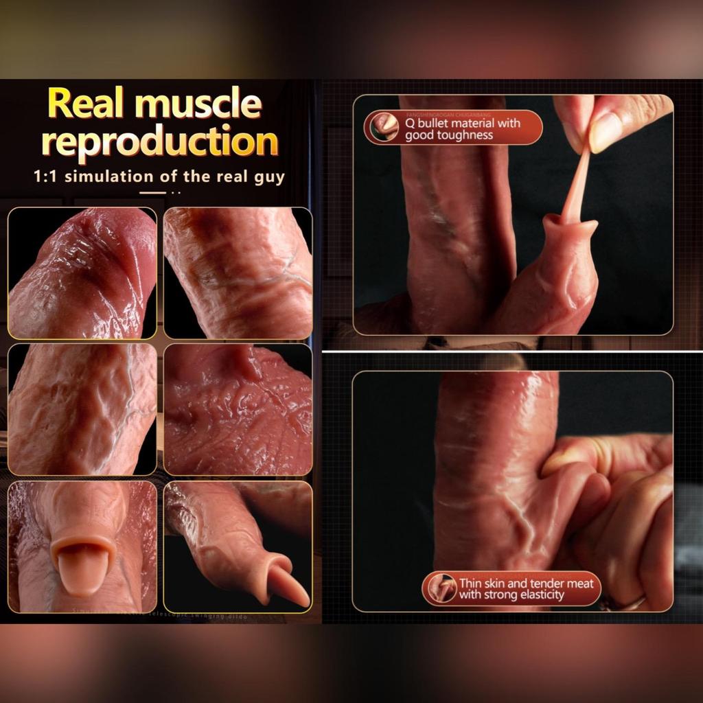 Big Tongue Automatic Expansion Swing Tongue Licking Silicone Penis Dildo Female Heating Vibrator Artificial Penis Adult Sex Toys