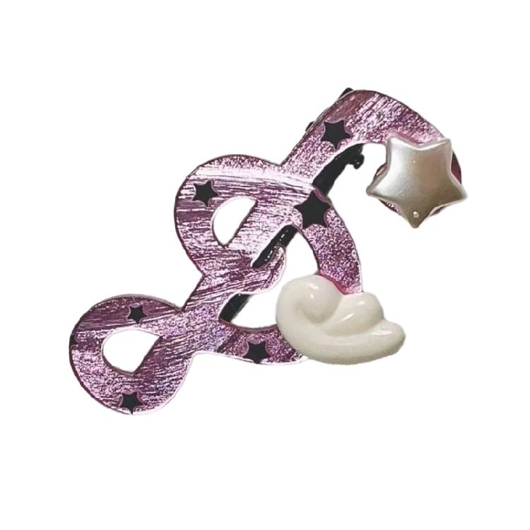 Unique Music Note Hair Clip Comfortable Wear Acrylic Hair Barrette Spring Side Clip For Music Festival Event Celebration