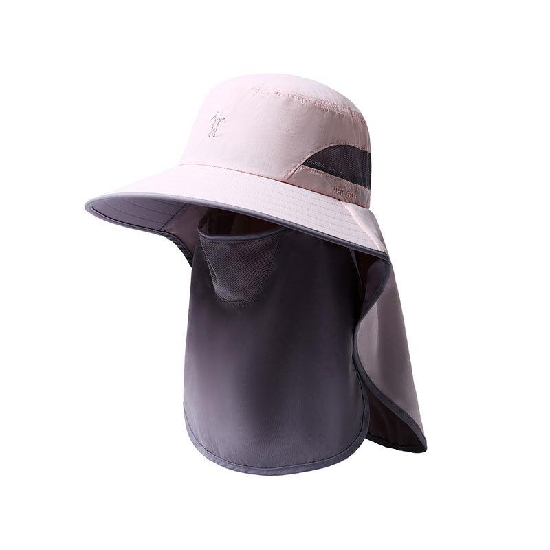 Summer Outdoor Sunscreen Hat Men's UV Protection Sunshade Fishing Hat Anti-splashing with Breathable Mask Big Eaves Bucket Hat