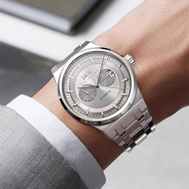 Reloj CARNIVAL Mens Fashion Mechanical Watch Brand Luxury MIYOTA Automatic Movement Wristwatches for Man Waterproof Montre Homme