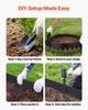 Galvanized Steel Landscape Edging, 6-Pack 1016 x 203 mm Metal Edging for Landscaping with 6 Mounting Clips, Bendable Metal Garden Edge Border for