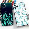 Fire For IPhone 13,17,11,12,16,14,15,Plus,Pro Max Soft Silicone Black Phone Case