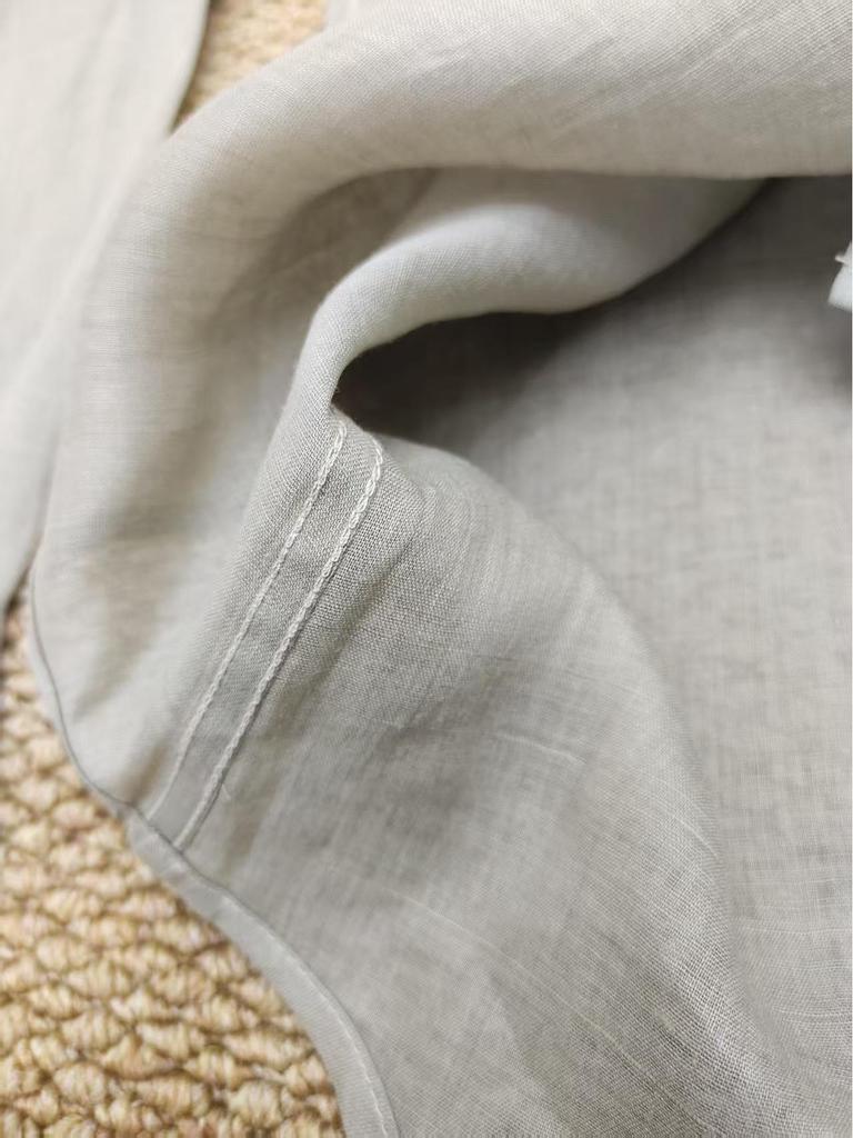 Women's 2025 Autumn Lightweight Loose Linen Long Sleeve Shirt - Breathable & Light-Colored