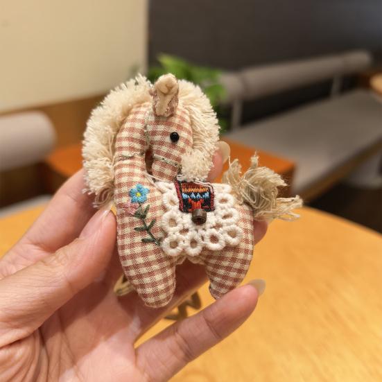 Breloc Pandantiv Geantă Bumbac In Cârlig Cal Farmec Vintage Rucsac Școlar Inel Chei Accesorii Geantă Portabile