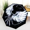 Shiny Wings  pattern, automatic folding umbrella, portable and foldable design, 8 ribs, a Christmas or birthday gift.