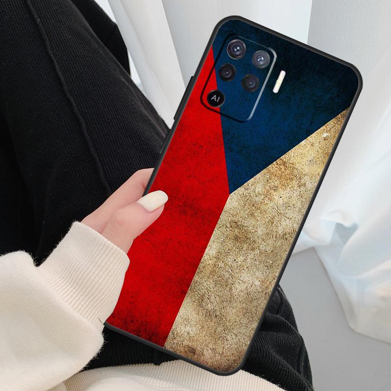 Czech Republic Czech Flag Case For Oppo A17 A57 A77 A40 A78 A54 A74 A94 A76 A16 A96 A18 A60 A80 A38 A58 A98 A15 A5 Pro