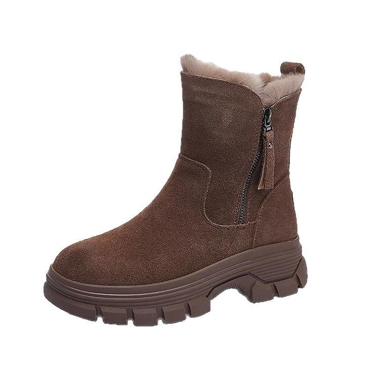 Non-slip Thick-soled Martin Boots Women's New Cotton Shoes Short Boots Velvet Warm Snow Boots