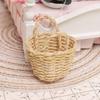 1: 12 Dollhouse Mini Woven Basket Storage Basket Model Miniature Scene Ornaments